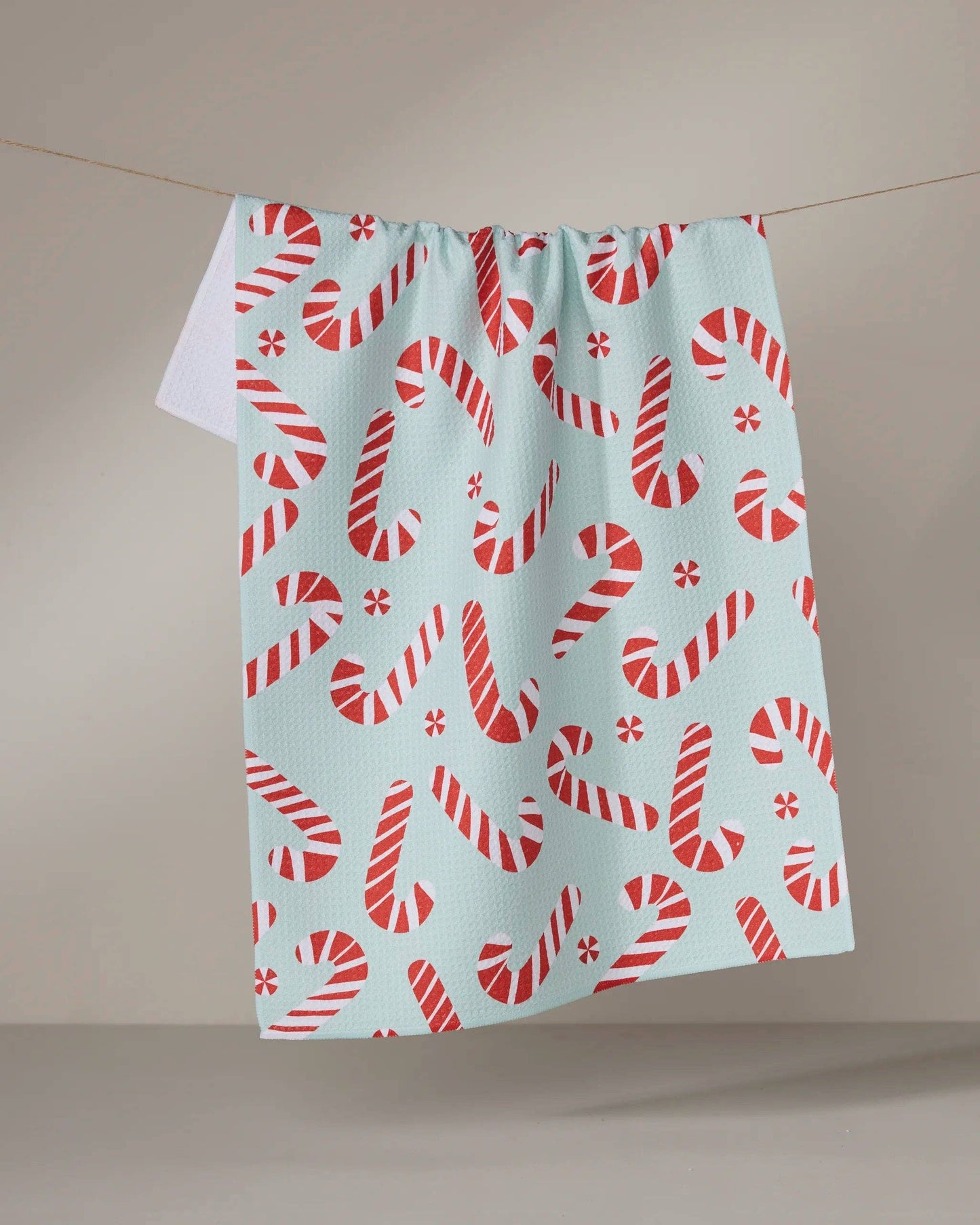 Geometry Peppermint Twist Tea Towel