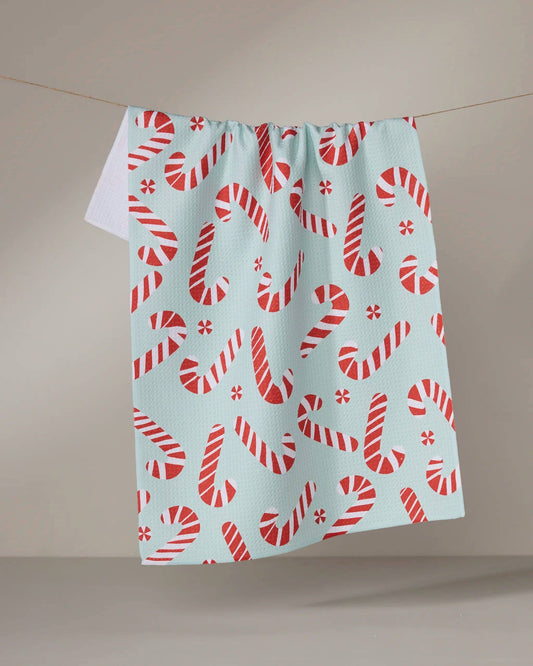 Geometry Peppermint Twist Tea Towel