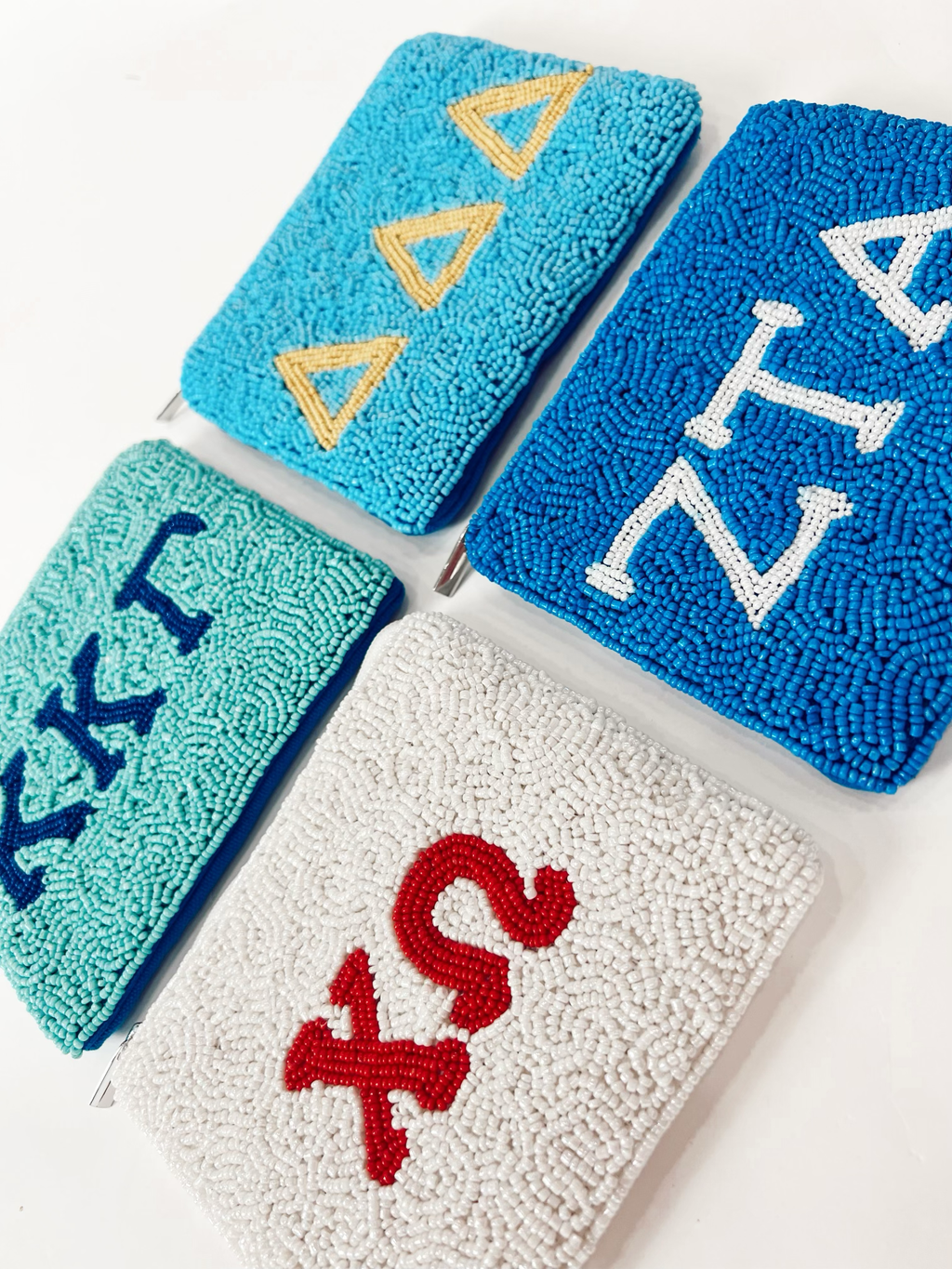ADPi Sorority Beaded Pouch