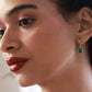 Emerald Huggie Hoops