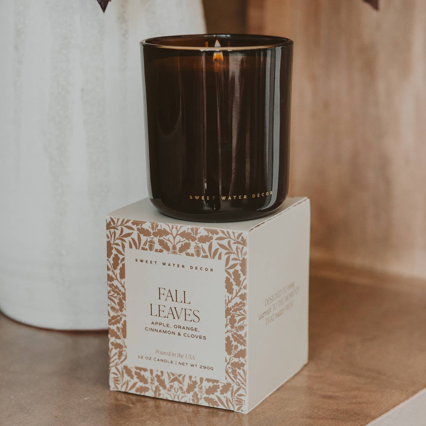 Fall Leaves Boxed Soy Candle