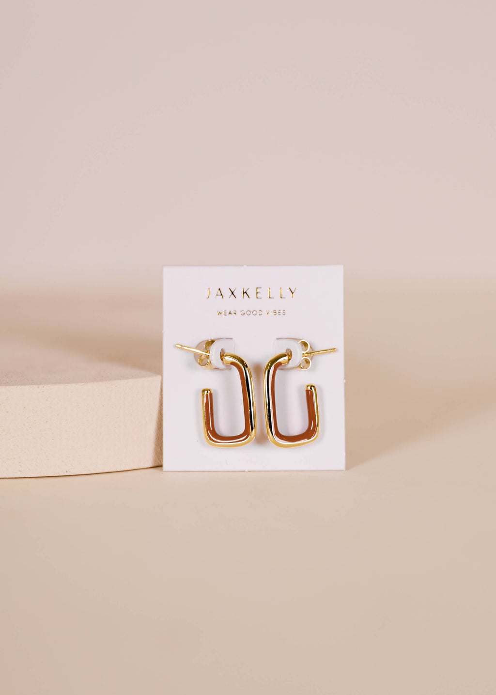 Rectangle Gold Hoop Earrings