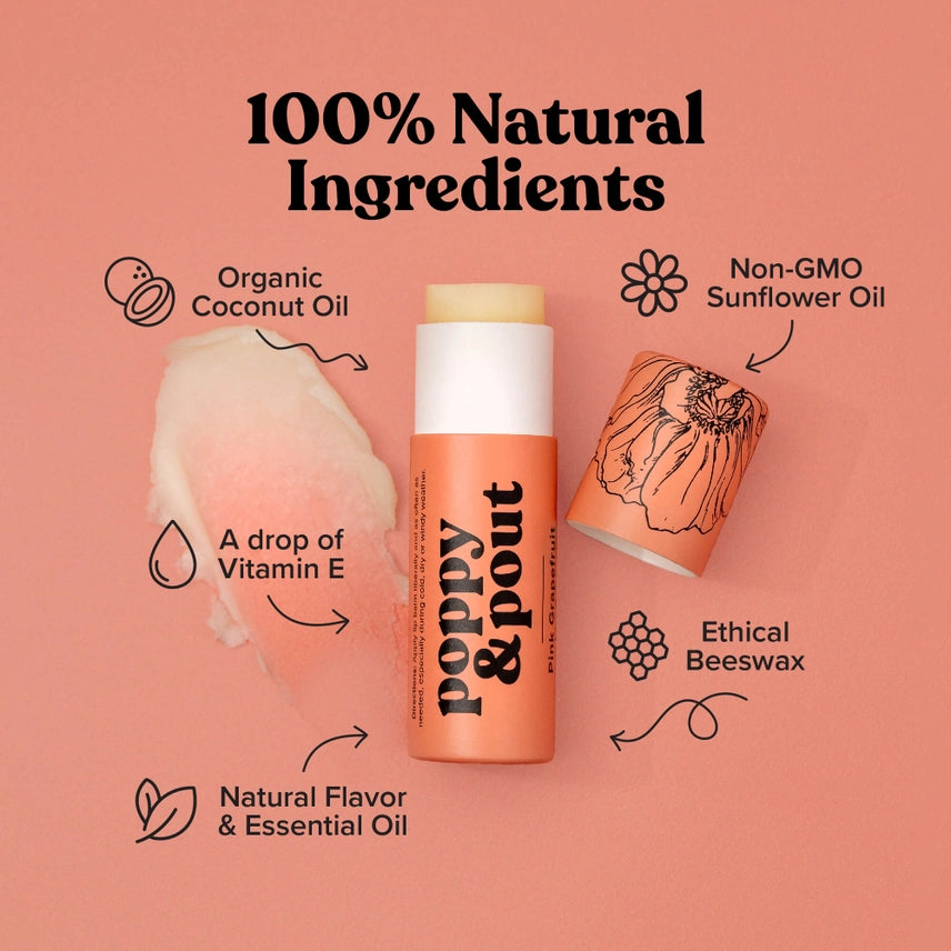 Poppy & Pout All-Natural Lip Balm