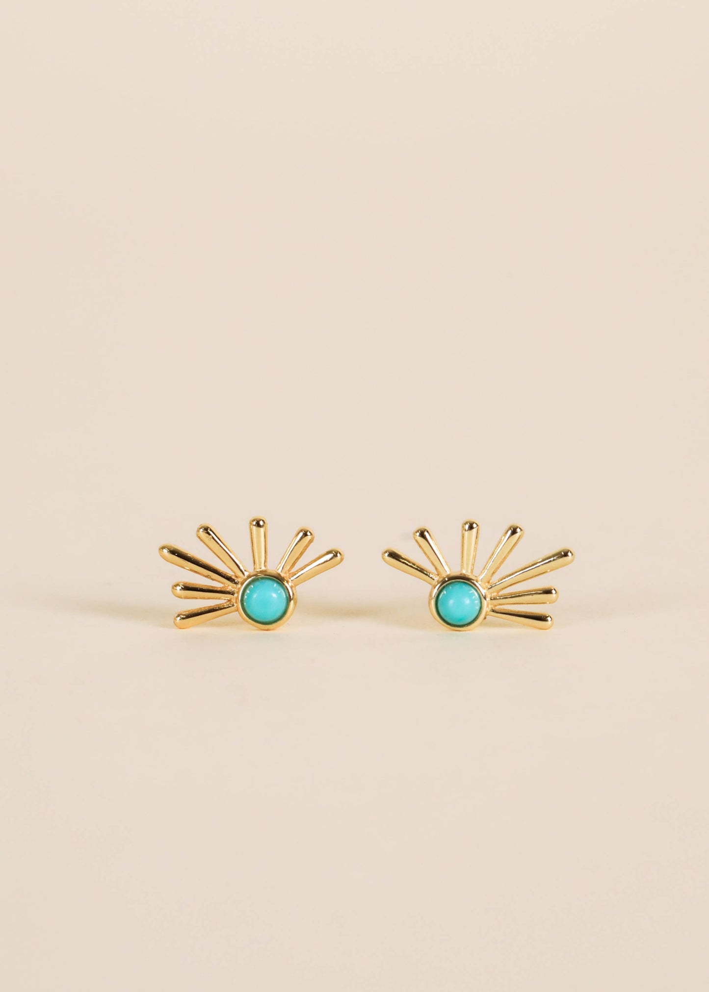 Sun Ray Gold Earrings