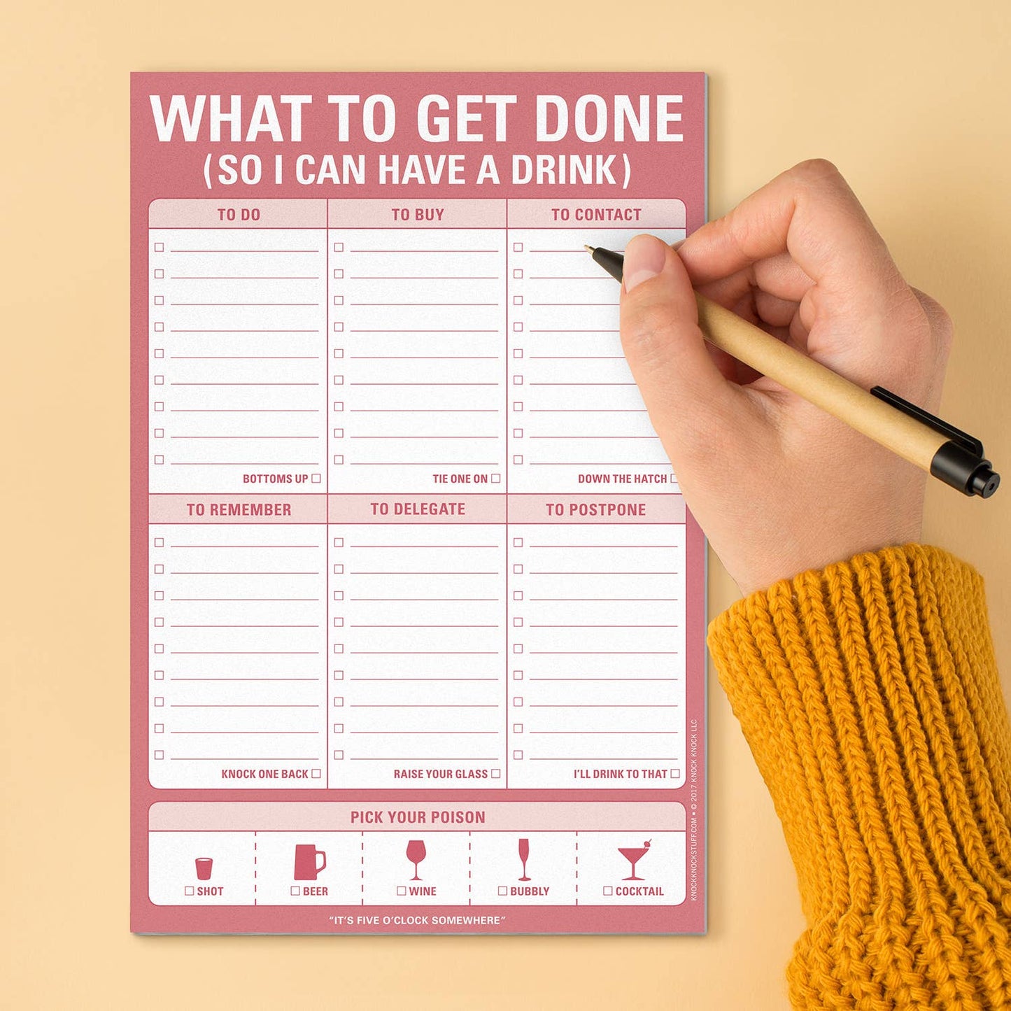 What To Get Done So I Can Have a Drink Pad