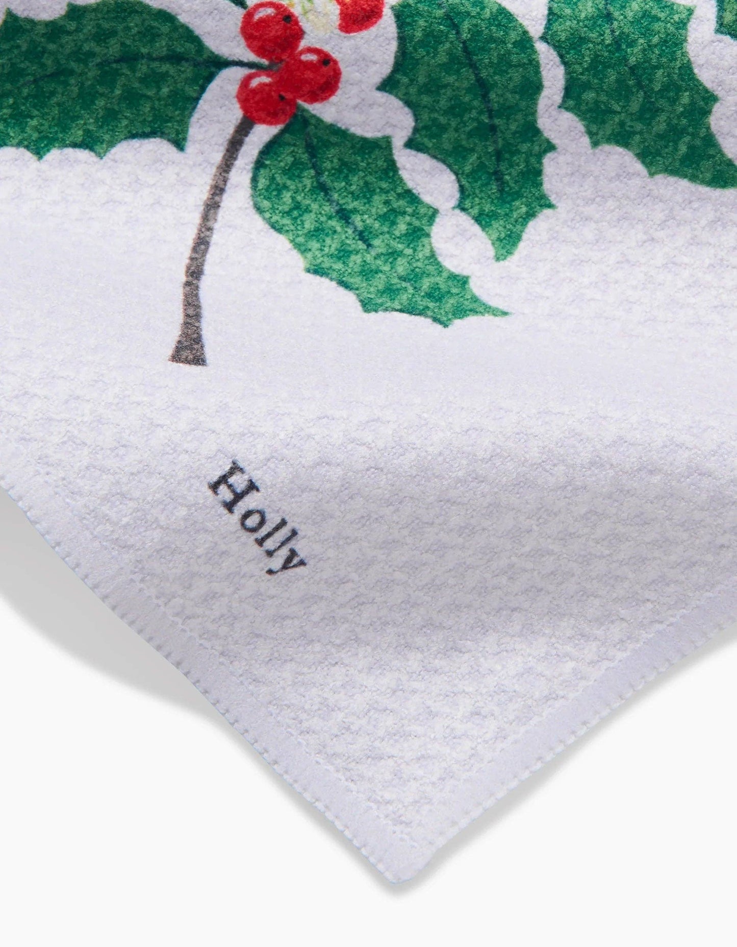 Geometry December Holly Dishcloth Set