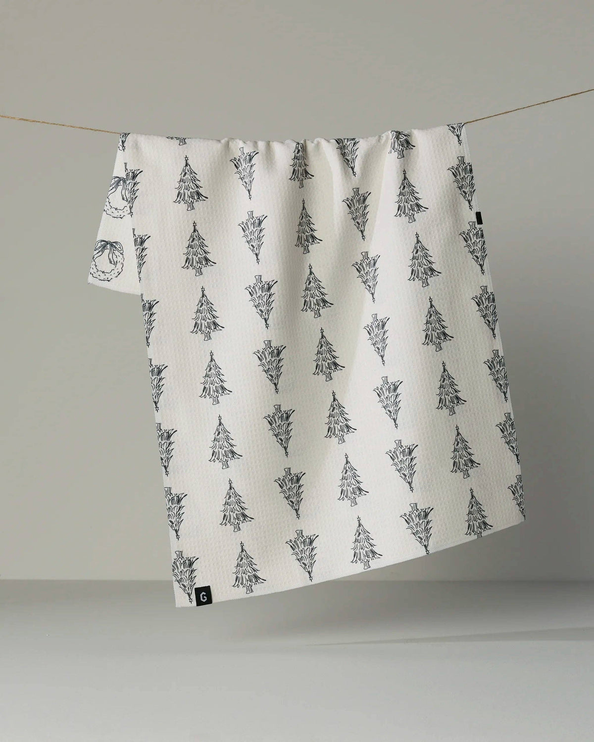 Geometry Evergreen Sketches Luxe Kitchen Towel