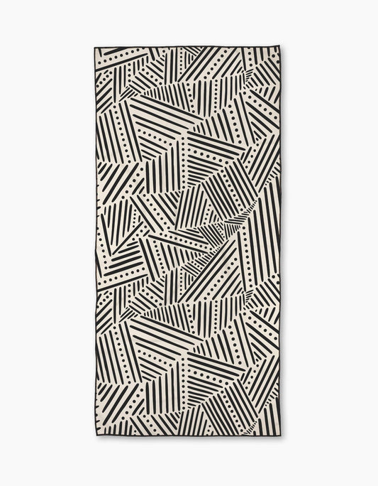 Geometry Rhythm Current Stripes Beach Towel