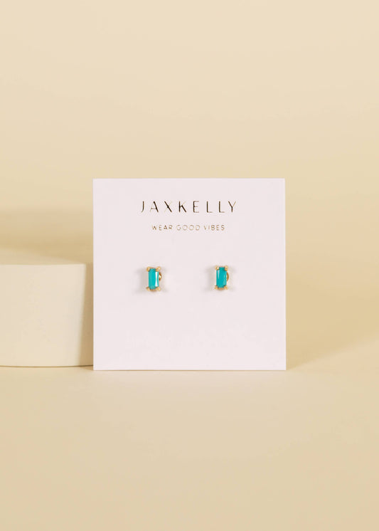 Baguette Turquoise Earrings