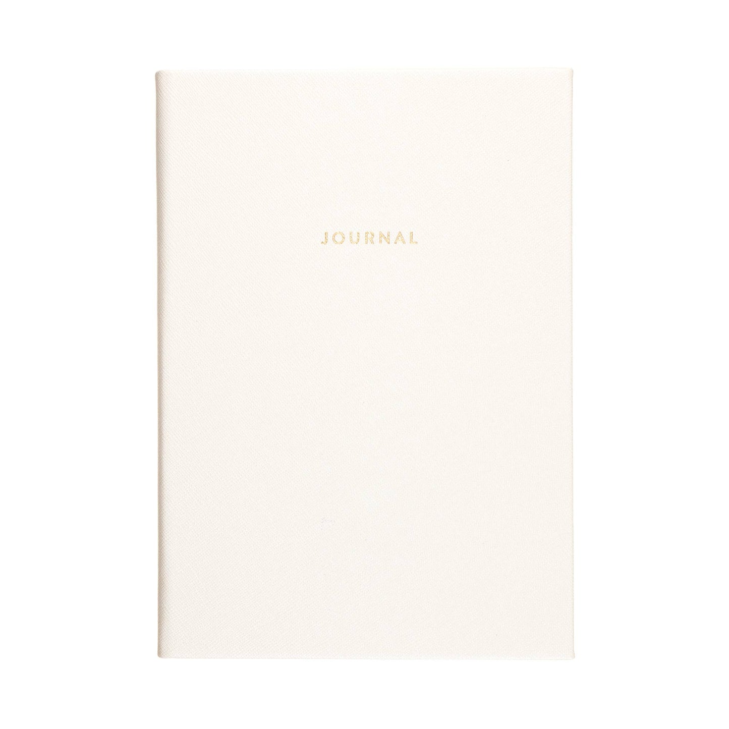 White Saffiano Journal