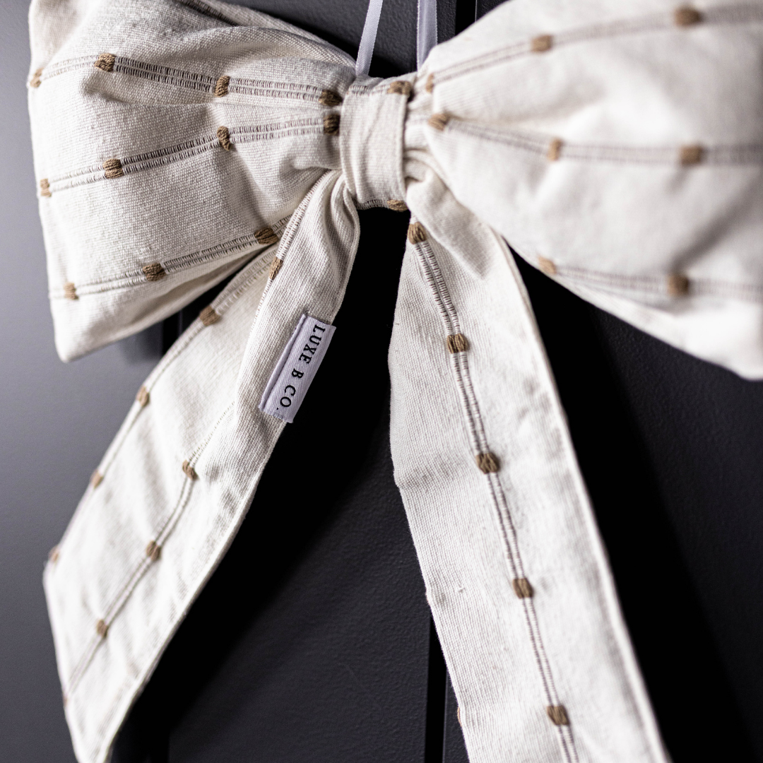 Dotted Embroidered Bow