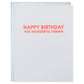 Happy Birthday You Wonderful Human Card
