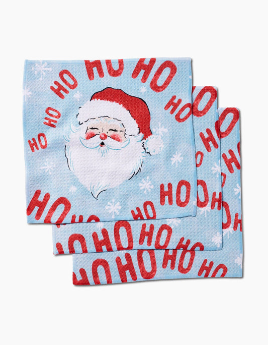 Geometry Merry Santa Claus Dishcloth Set