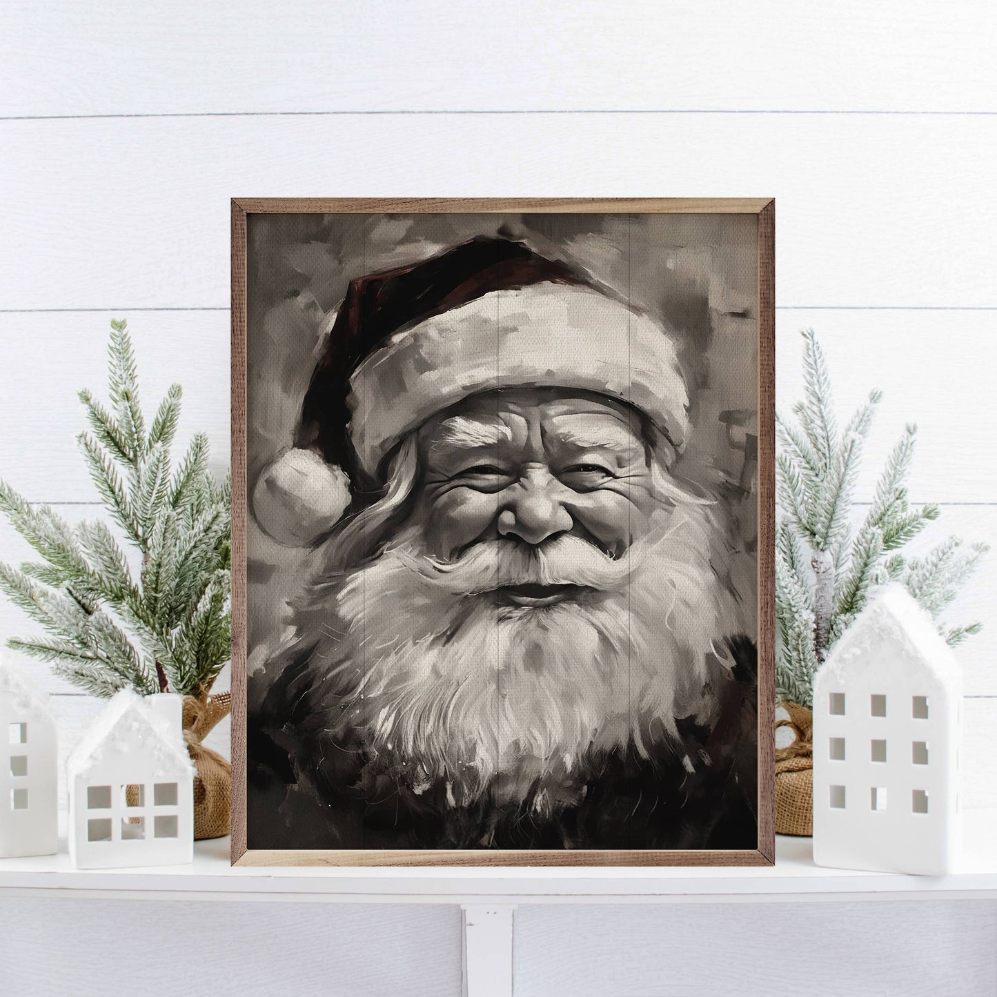 Santa in Black & White