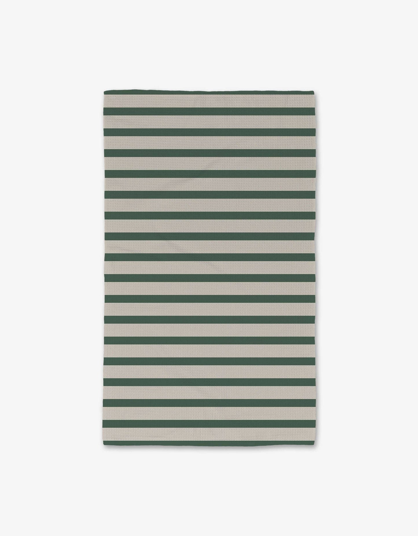 Deep Green Stripes Luxe Hand Towel