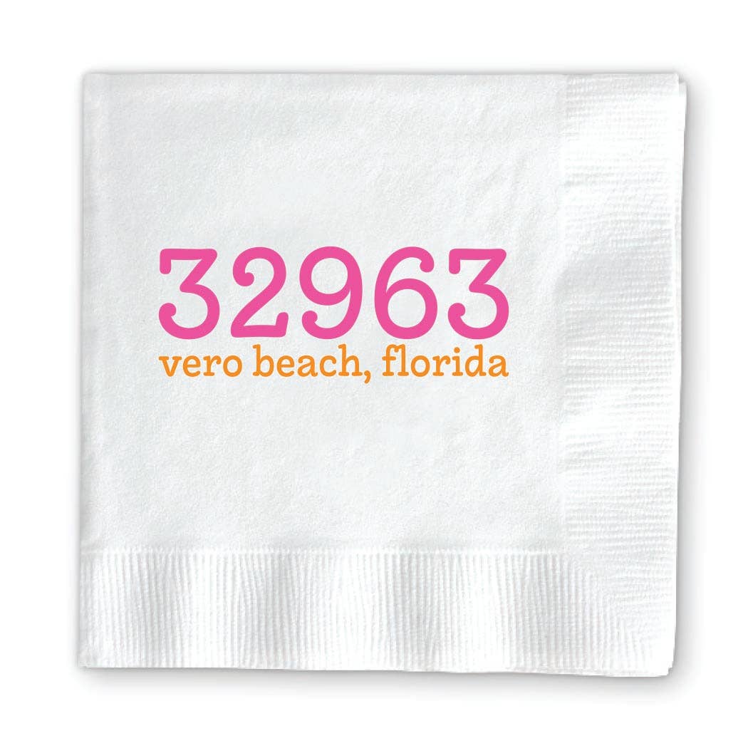 Zip Code Cocktail Napkins
