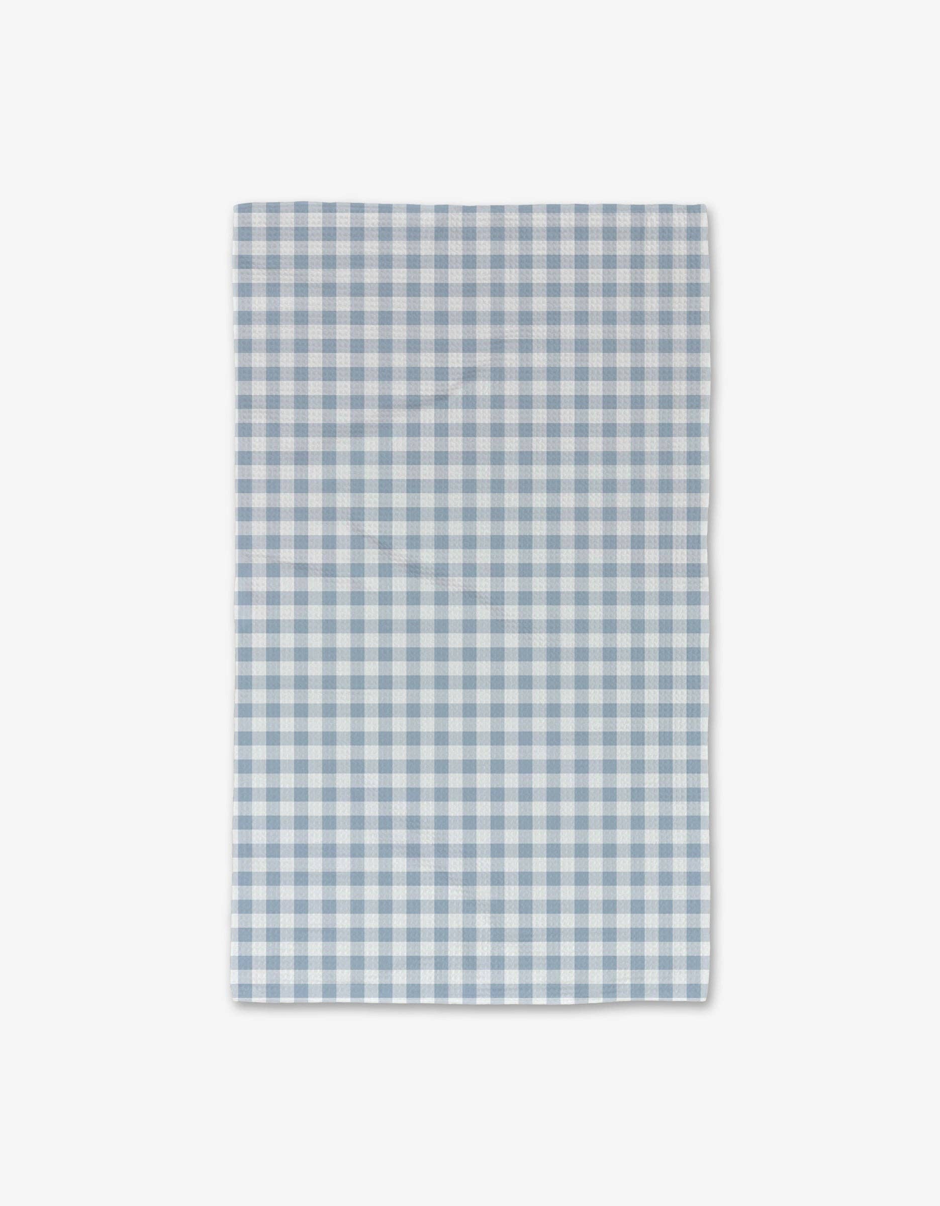 Geometry Blue Gingham Luxe Hand Towel