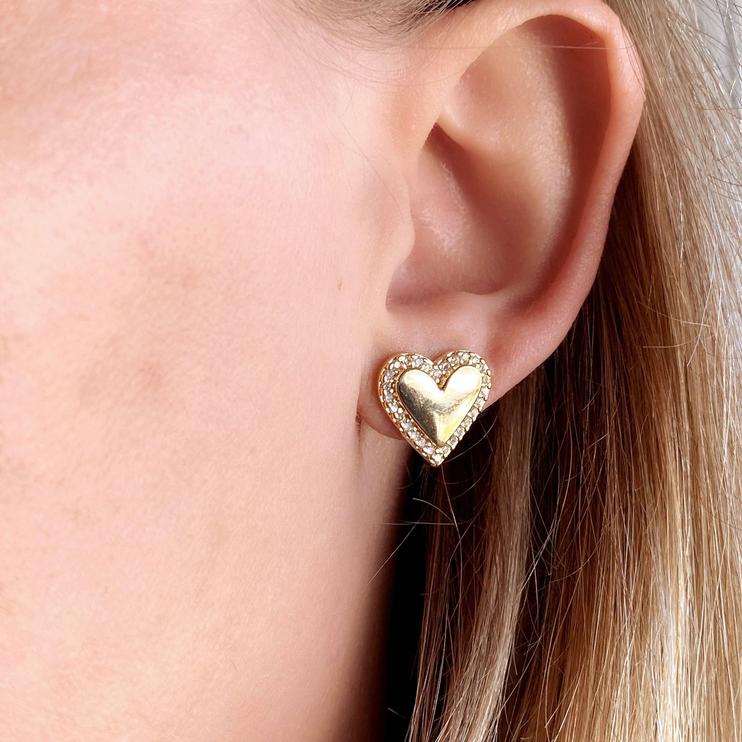 Pillow Heart Studs