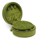 Olive Velvet Jewelry Zip Case