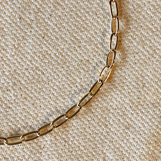 18k Gold Filled 2.5mm Cable Link Bracelet