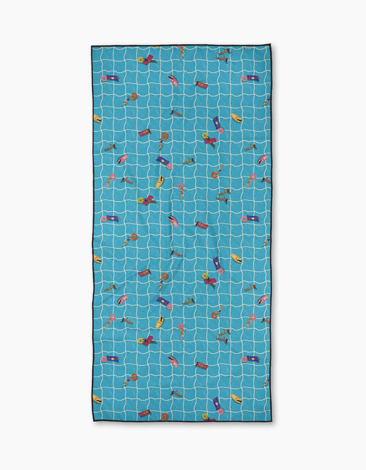 Geometry At The Pool Beach Towel