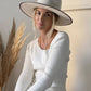 Avril Tribal Wool Wide Brim Hat