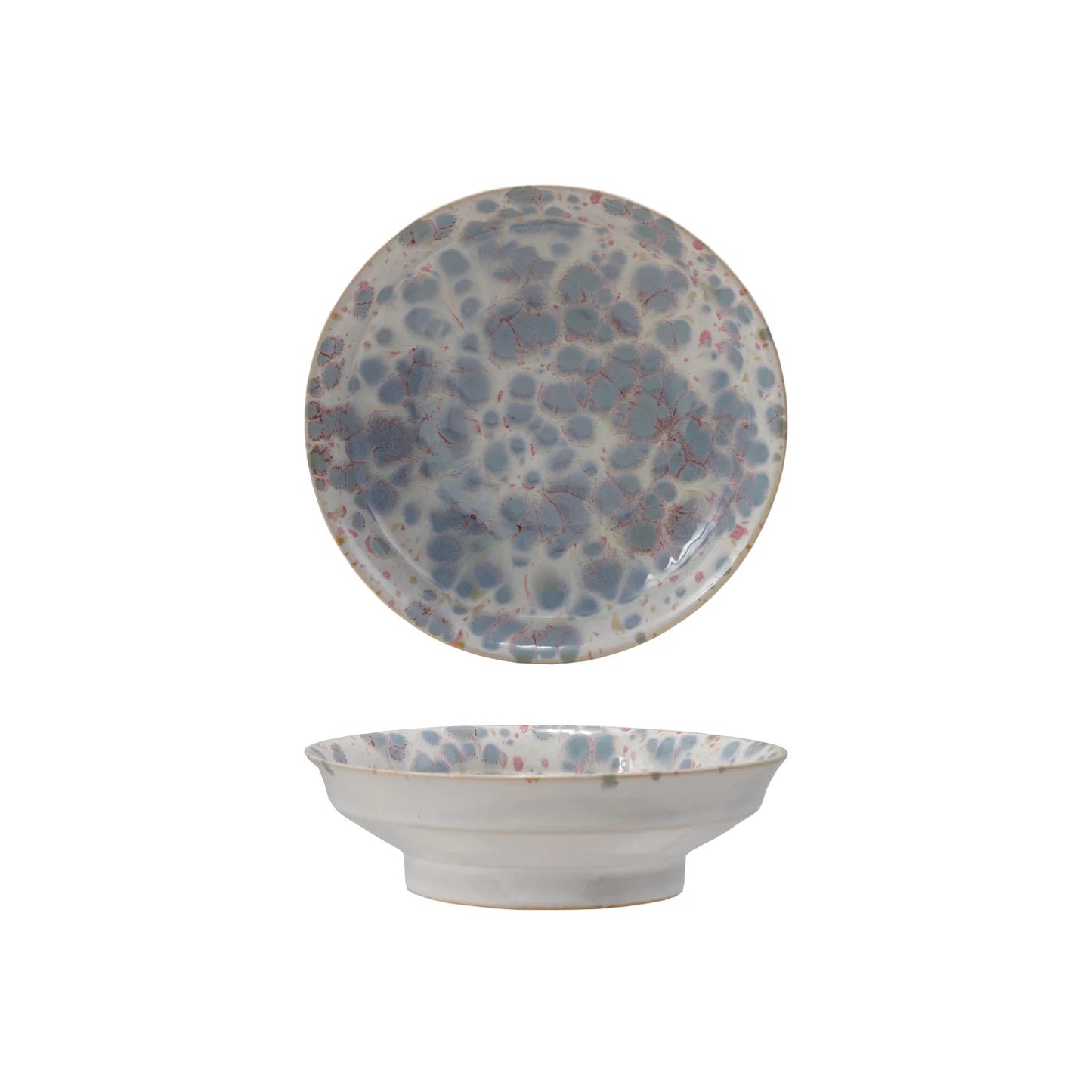 Blue Reactive Glazed Bowl