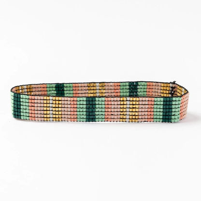 Alex Vertical Stripes Beaded Stretch Bracelet