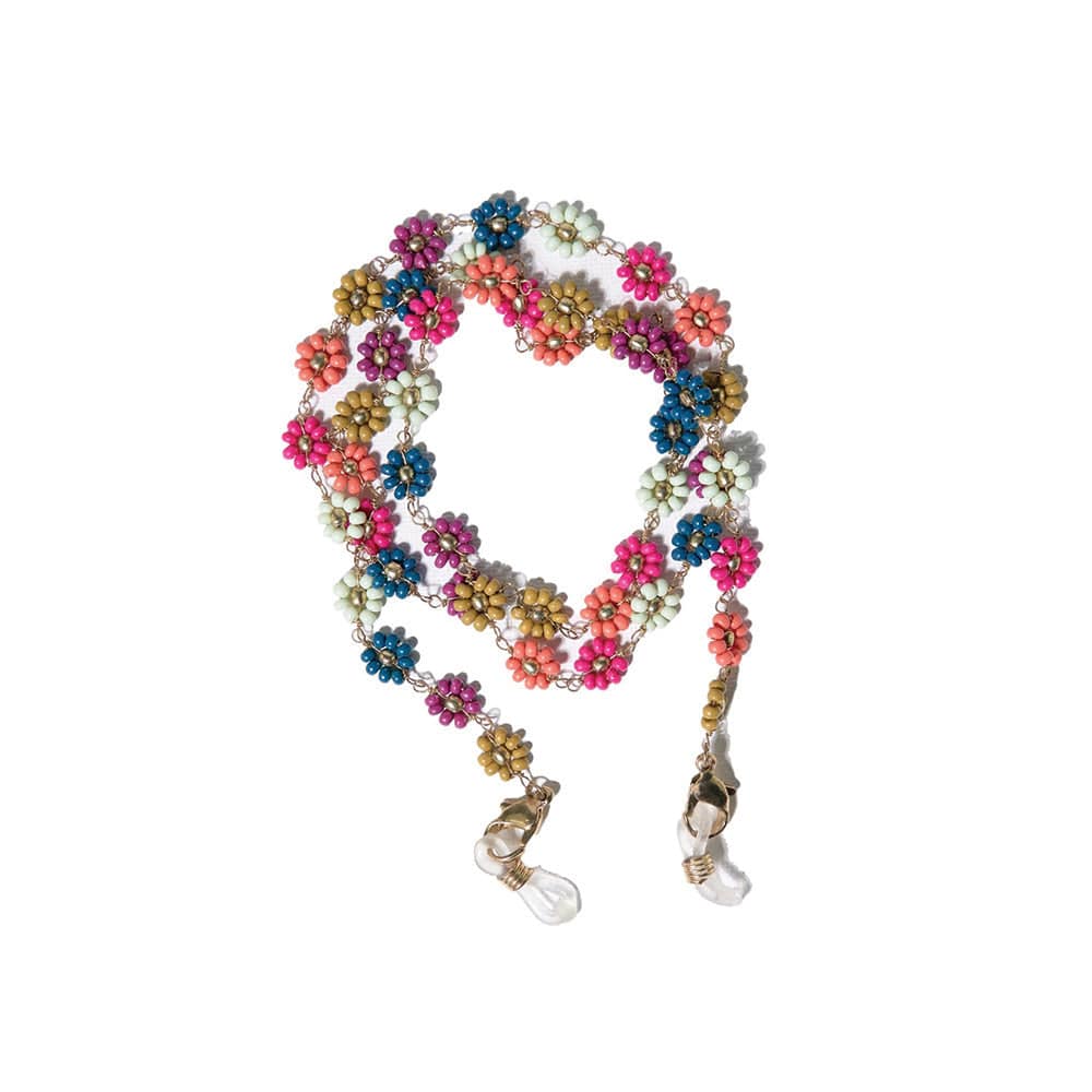 Flower Beaded Eyeglass Chain