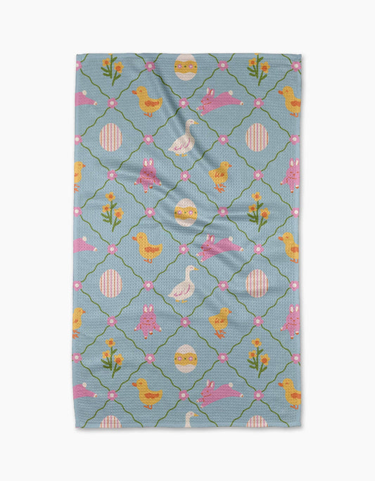 Geometry Easter Critters Tea Towel