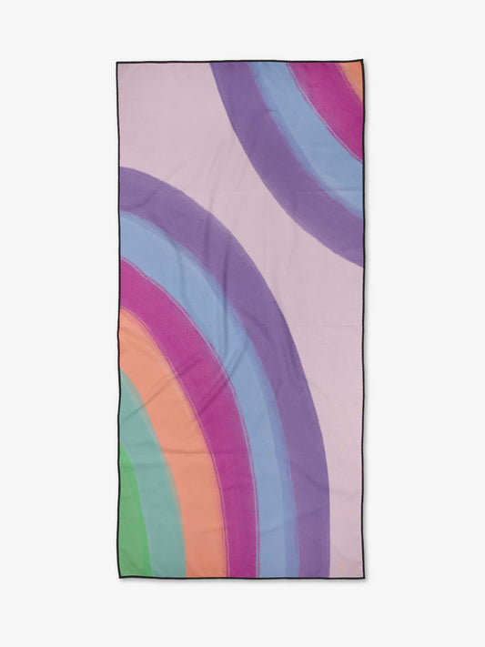 Geometry Violet Rainbow Beach Towel