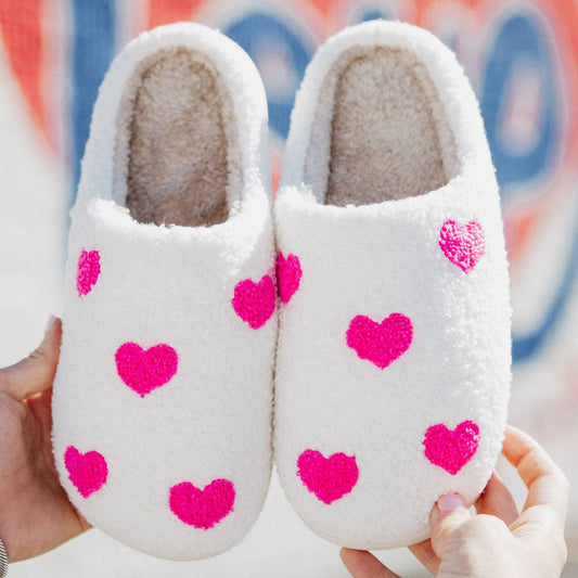 Hearts All Over Cozy Slippers