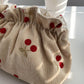 Cherry Bow Cosmetic Bag