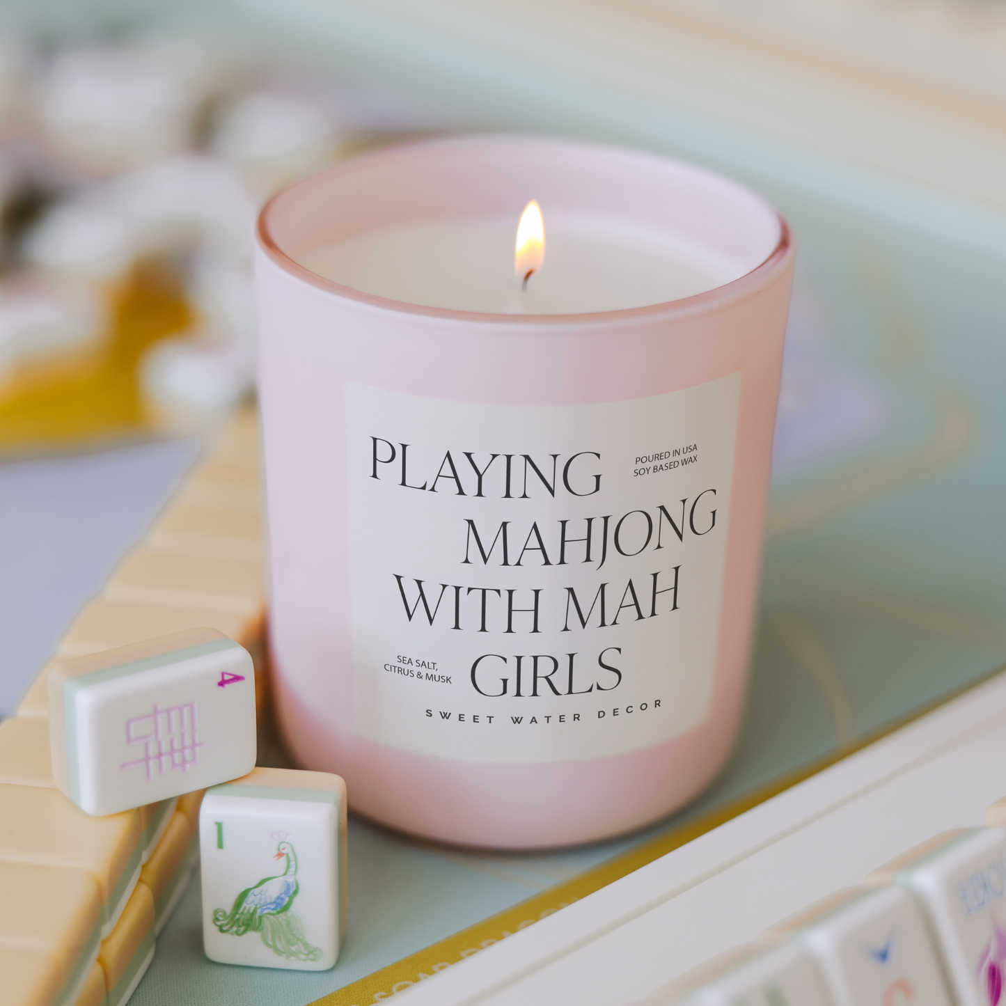 Mahjong with Mah Girls Soy Candle