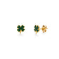 Lucky 4 Leaf Clover Studs
