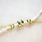 Emerald Chunky Hoop Earrings