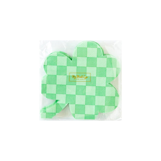 Checkered Shamrock Napkin