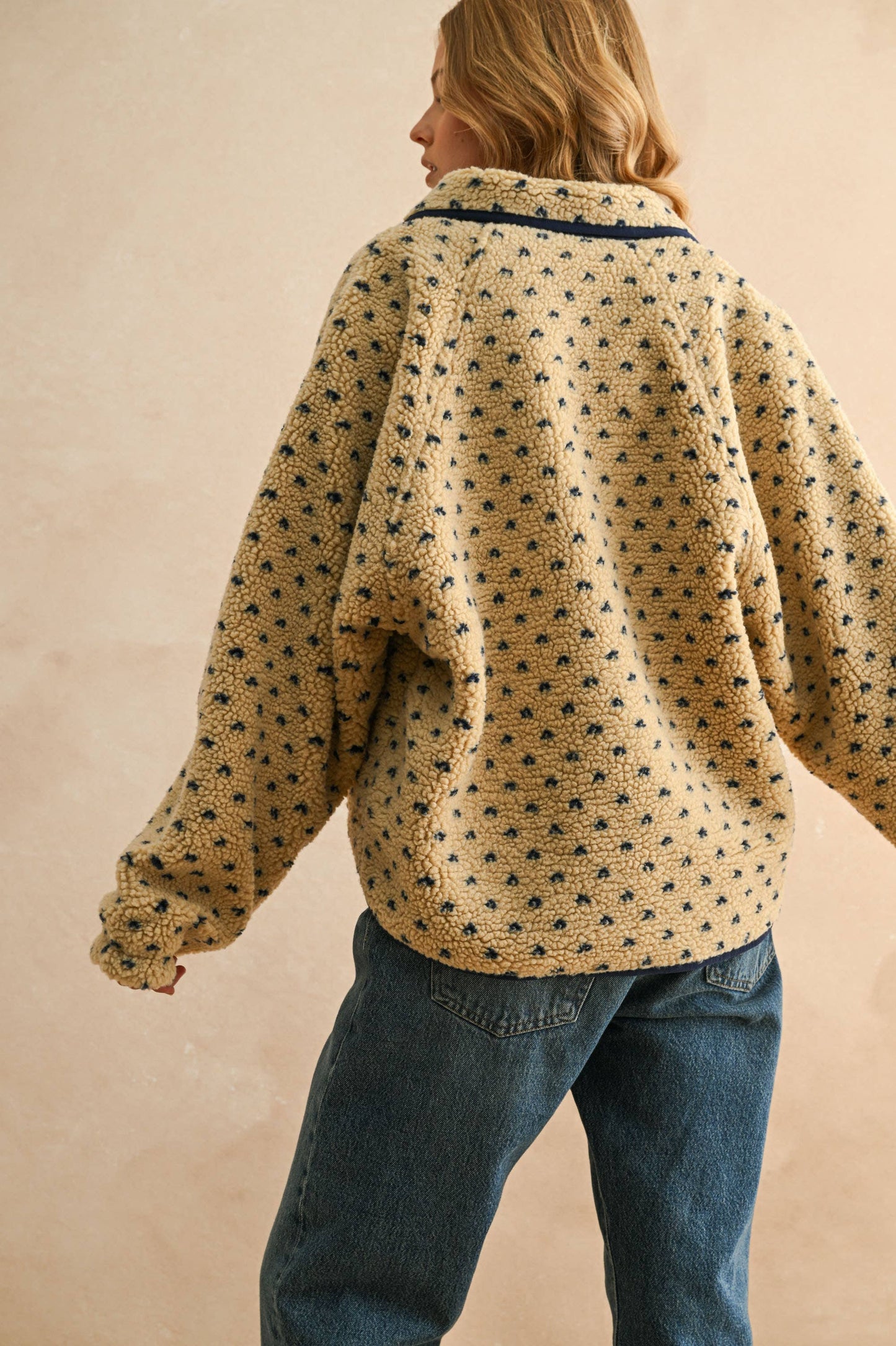 Cappuccino Dot Sherpa Jacket