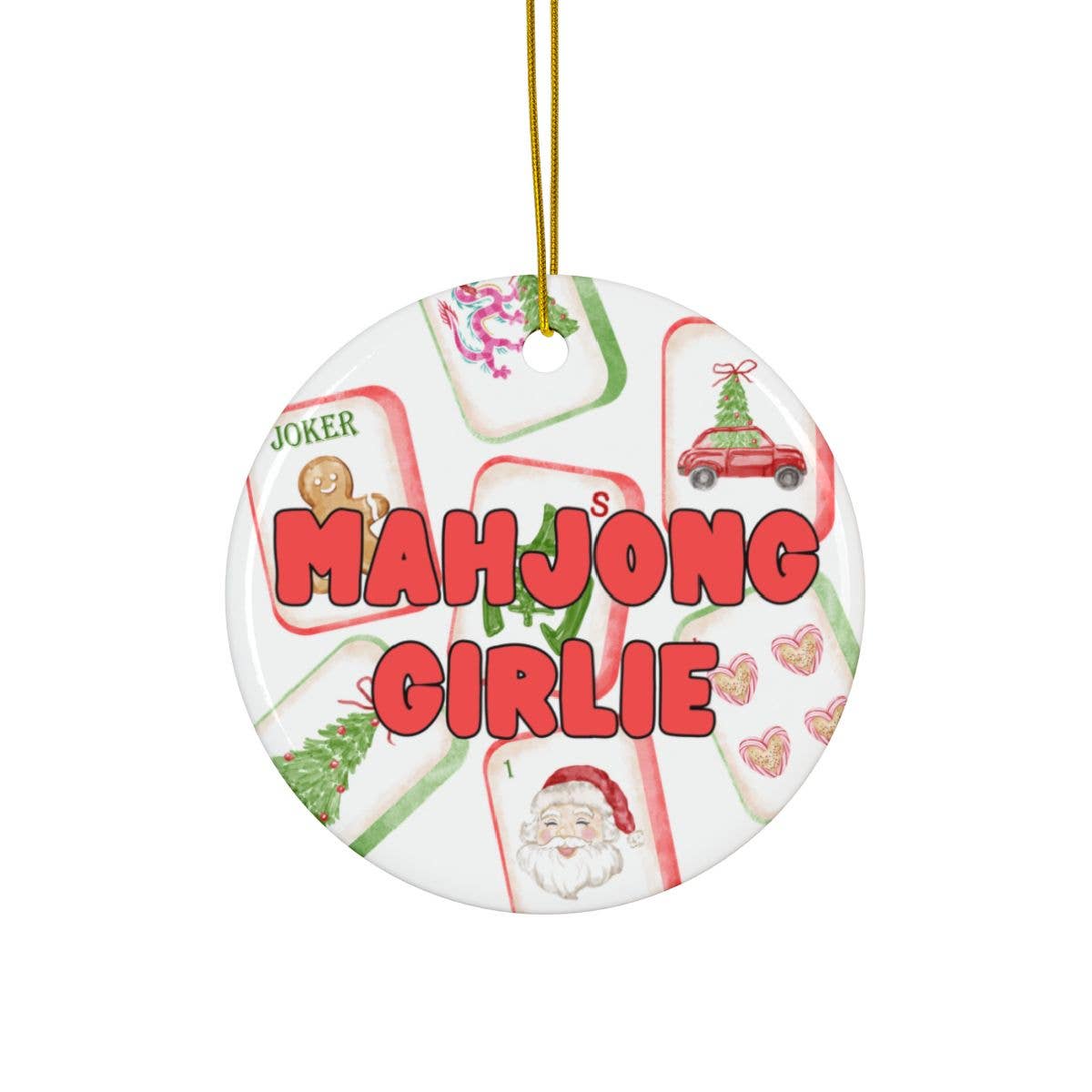 Mahjong Christmas Ornament