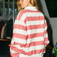Merry Mock Neck Striped Sweatshirt
