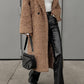 Lapel Plush Fleece Trench Coat