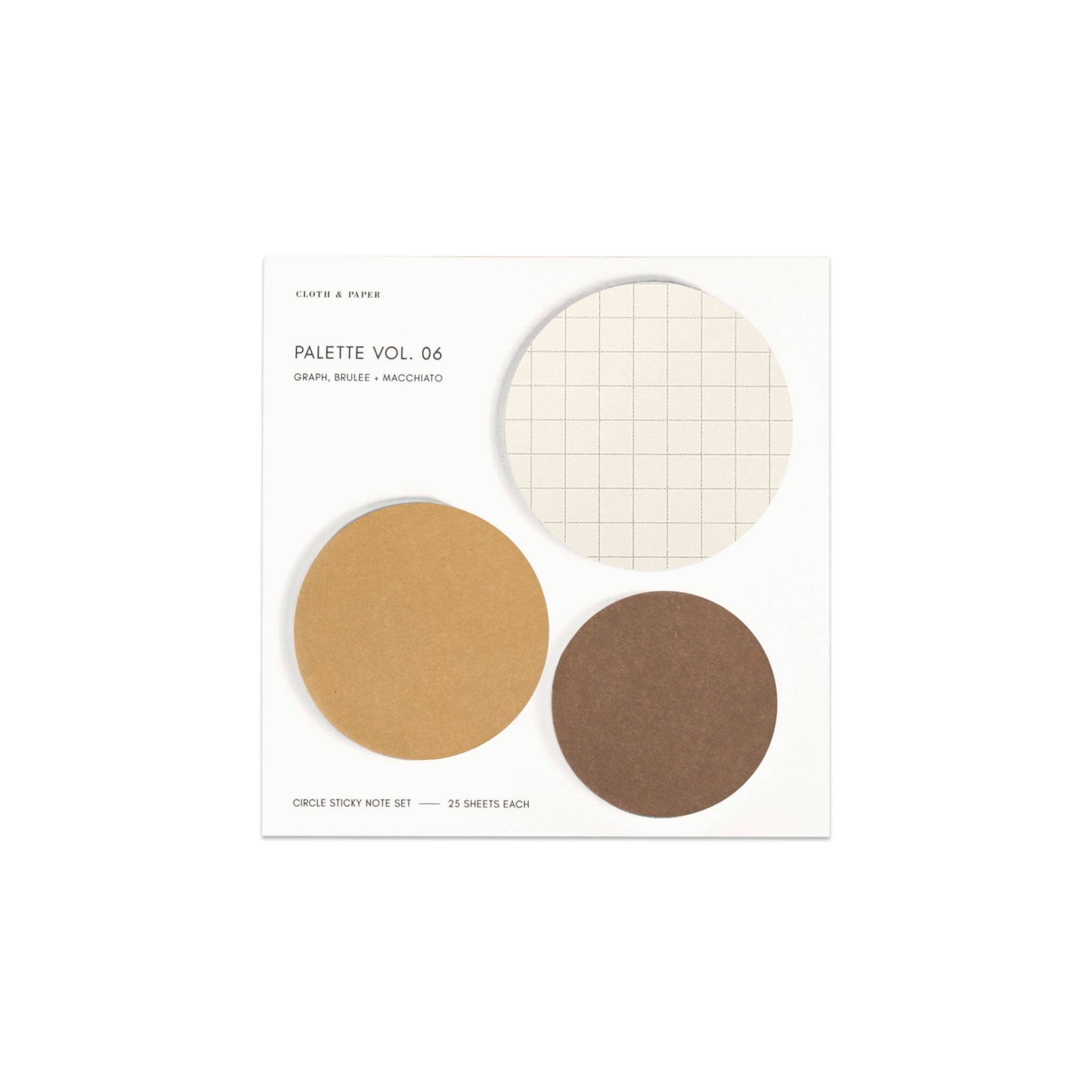 Circle Sticky Note Set – Gold+Oak