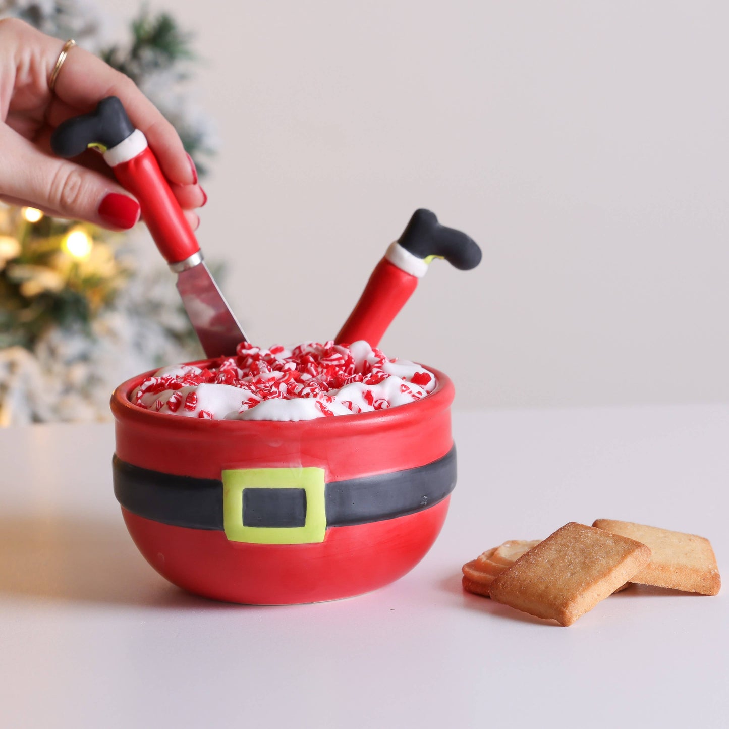 Santa Dip Bowl Set with Spreaders