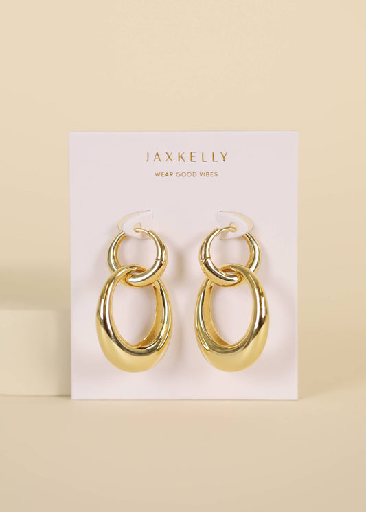 Gold Double Hoop Earrings