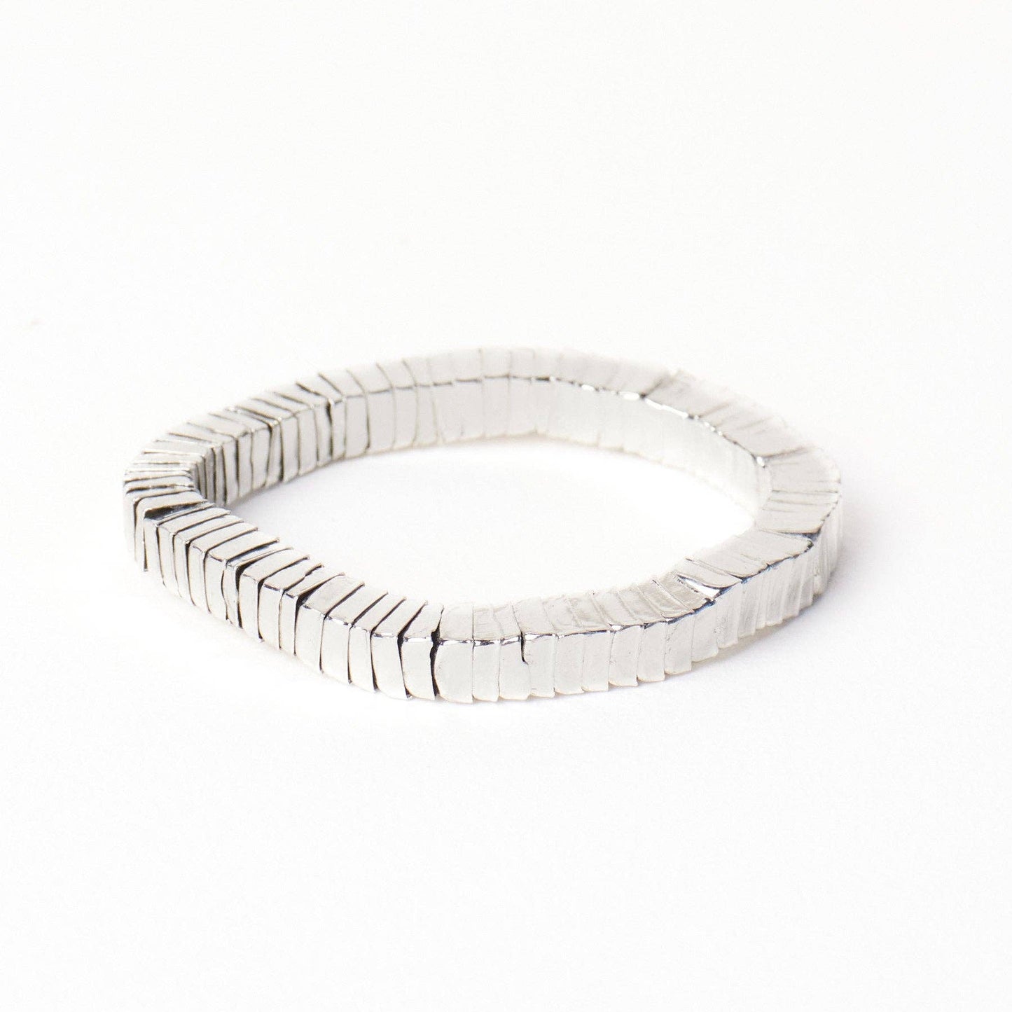 Lucille Square Bead Stretch Bracelet