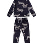 Kids' Navy Zebra Print Pajama Set
