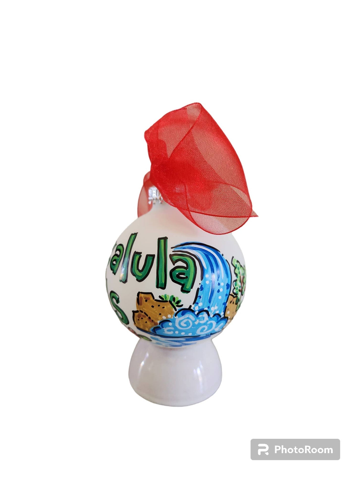 Mount Prospect Hand Painted Glass Ball Ornament