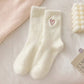 Heart Fuzzy Plush Socks
