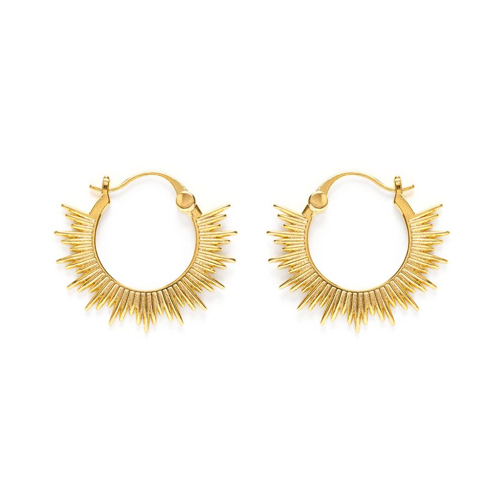 Sunburst Hoop Earrings