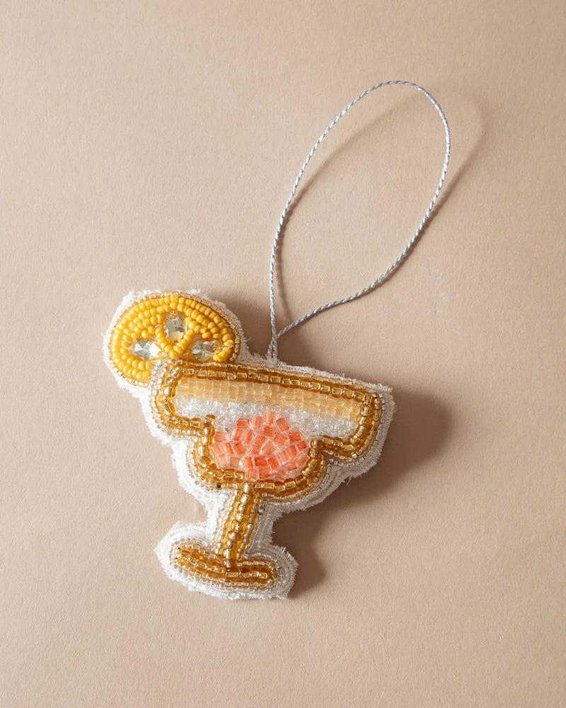 Fabric Beaded Cocktail Ornaments